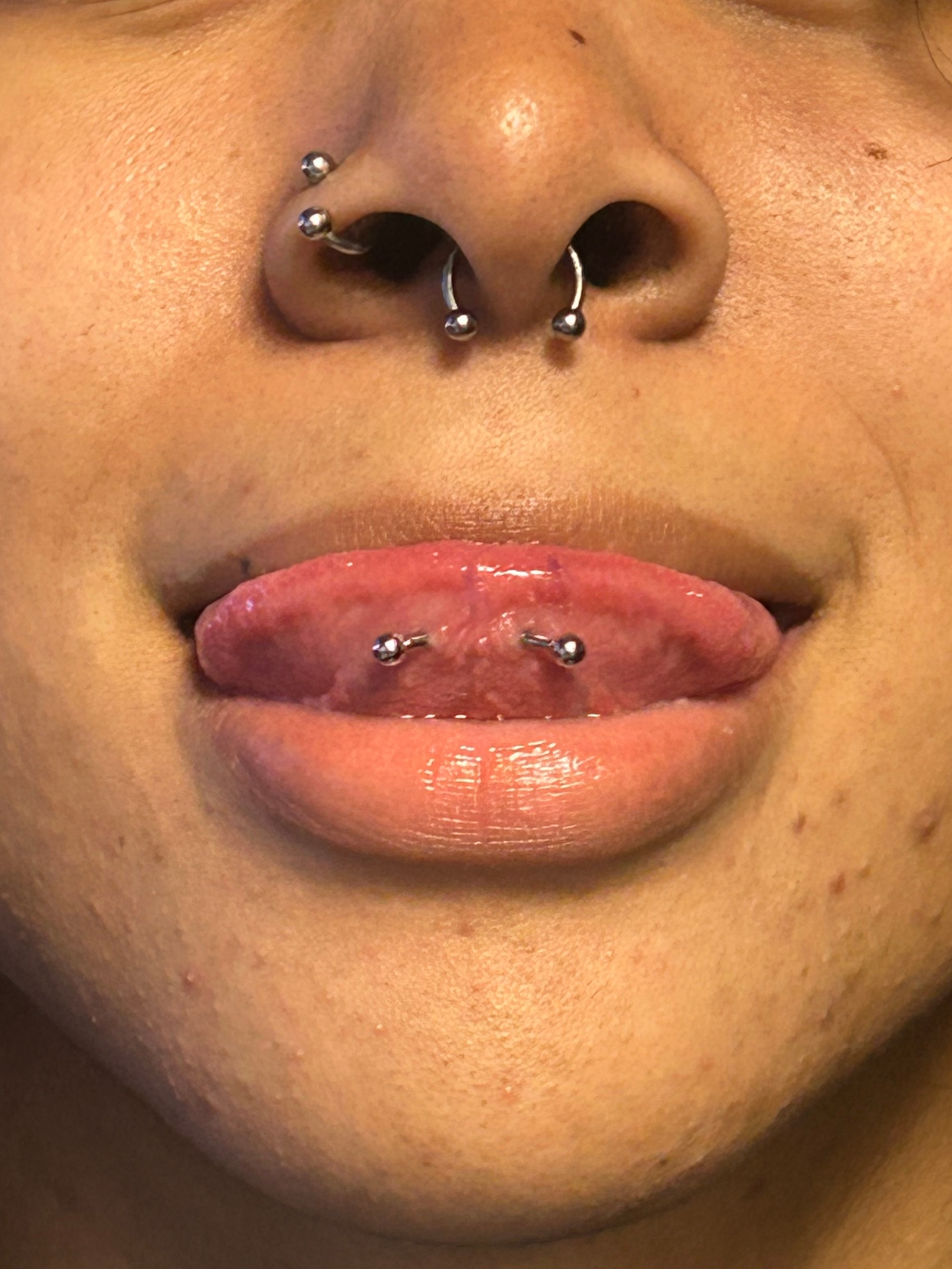 Tongue piercing